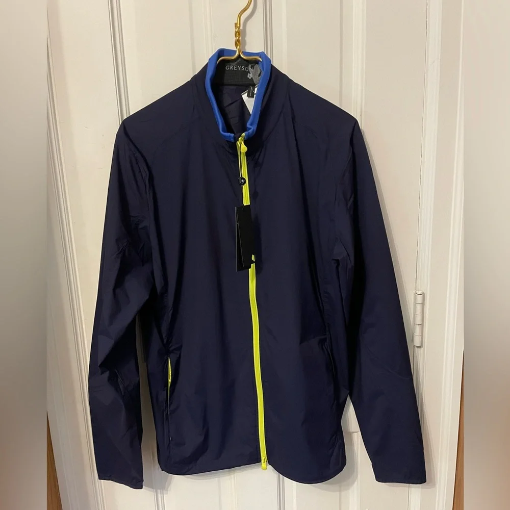 NWT Greyson Trailwolf Jacket Large Maltese Blue Golf MFA22068 Full Zip